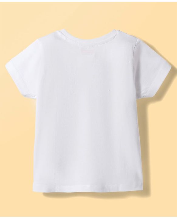 Babyhug Cotton Knit Half Sleeves T-Shirt With Starfish & Seashell Print - Multicolor