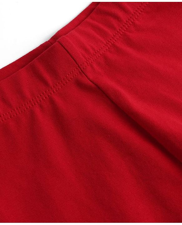 Babyhug Lycra Knit Full Length Solid Leggings - Red