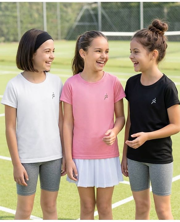 Pine Active Knit Half Sleeves T-Shirts Pack of 3 - Multicolor