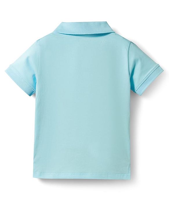 Babyhug Disney Single Jersey Knit Half Sleeves Polo T-Shirt with Mickey Mouse Graphics - Multicolor