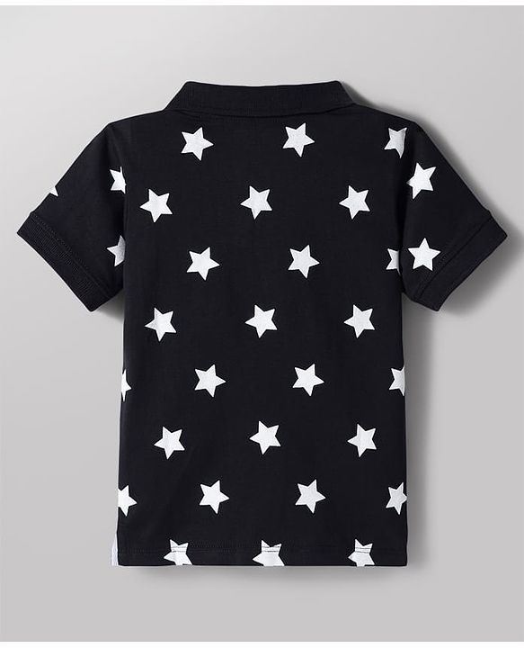 Babyhug Marvel Single Jersey Knit Polo T-Shirt with Spider-Man Graphic Half Sleeves Multi Color 9-12 Months