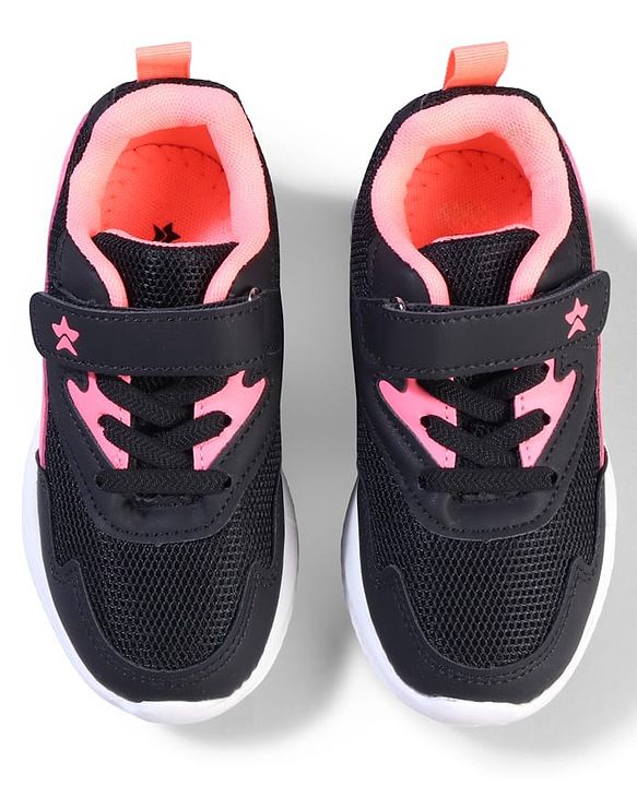 Cute Walk by Babyhug Velcro Closure Sneaker with Stripe - Black