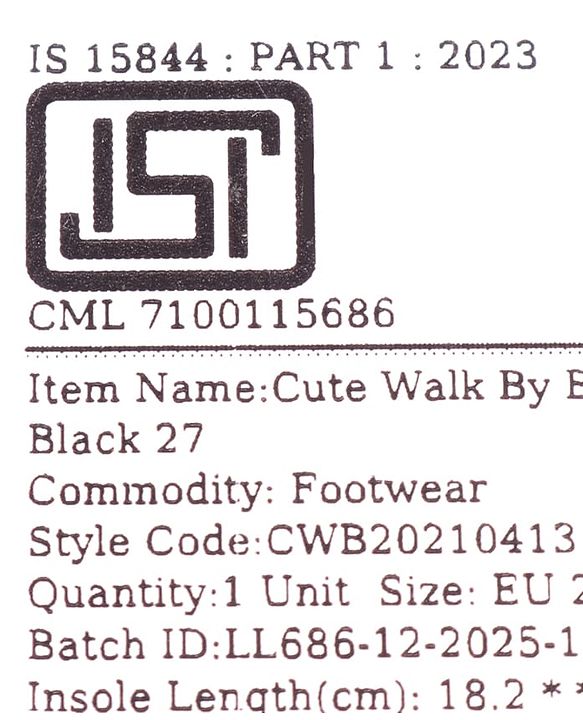 Cute Walk by Babyhug Velcro Closure Sneaker with Stripe - Black