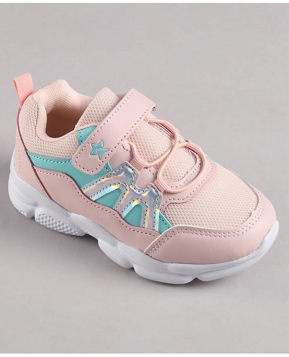 Cute Walk by Babyhug Velcro Closure Foil Printed Sneaker Shoes - Pink