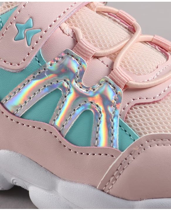 Cute Walk by Babyhug Velcro Closure Foil Printed Sneaker Shoes - Pink