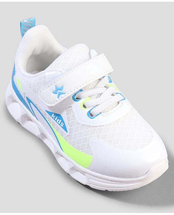 Cute Walk by Babyhug Velcro Closure Sneaker with Stripe - White