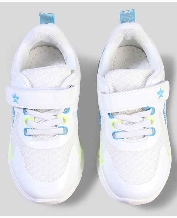 Cute Walk by Babyhug Velcro Closure Sneaker with Stripe - White