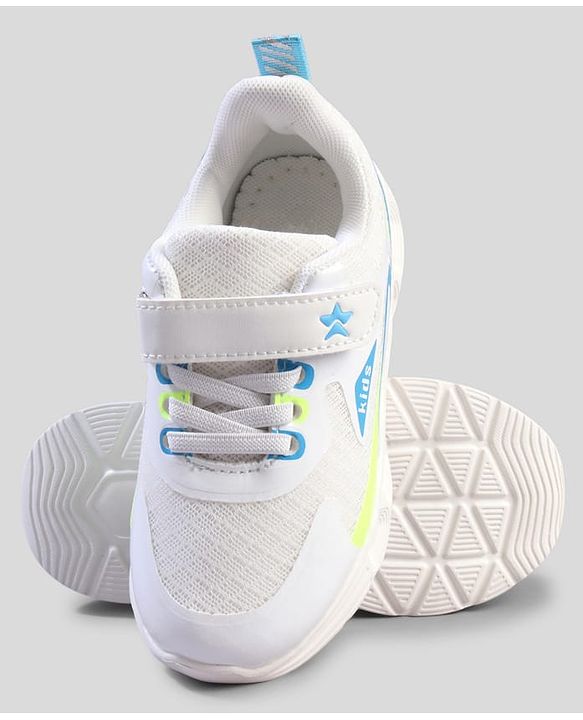 Cute Walk by Babyhug Velcro Closure Sneaker with Stripe - White