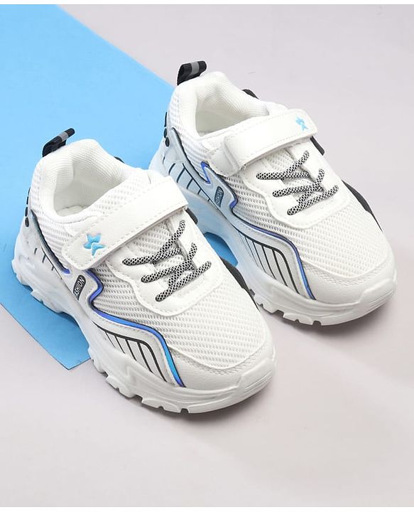 Cute Walk by Babyhug Velcro Closure Solid Sneaker Shoes - White