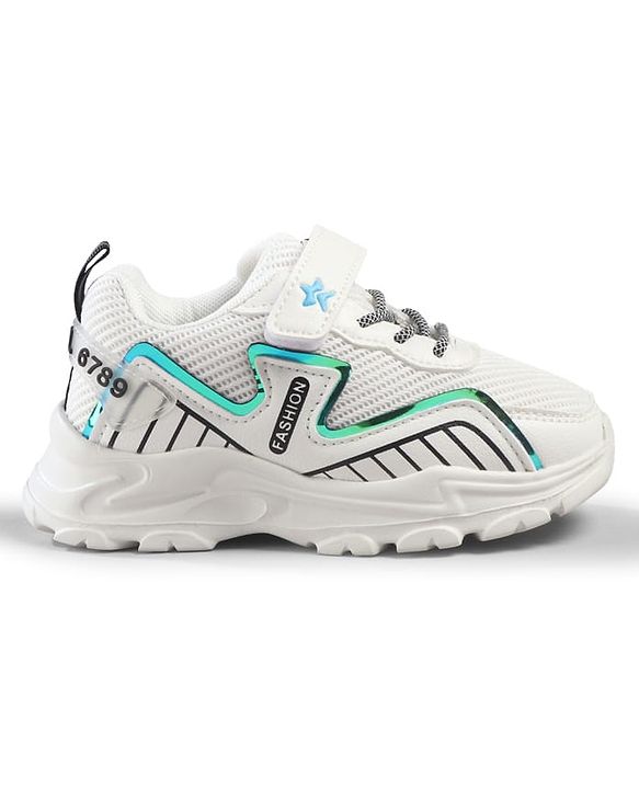 Cute Walk by Babyhug Velcro Closure Solid Sneaker Shoes - White