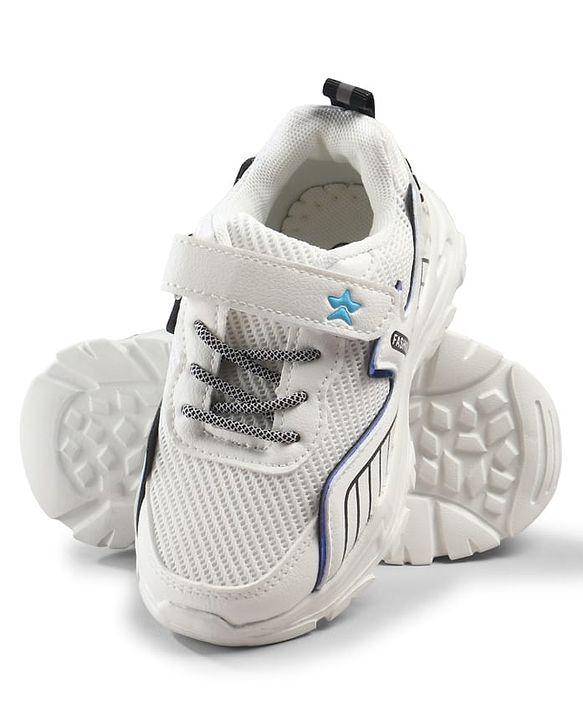 Cute Walk by Babyhug Velcro Closure Solid Sneaker Shoes - White