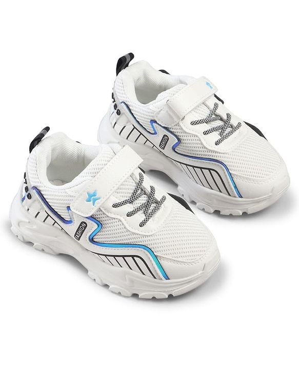 Cute Walk by Babyhug Velcro Closure Solid Sneaker Shoes - White