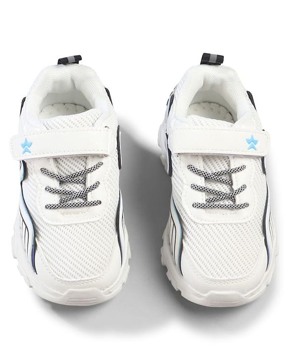 Cute Walk by Babyhug Velcro Closure Solid Sneaker Shoes - White