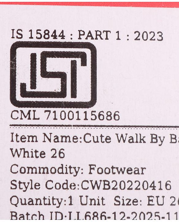 Cute Walk by Babyhug Velcro Closure Solid Sneaker Shoes - White