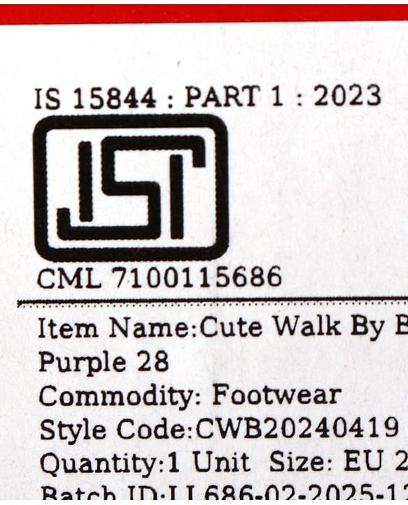 Cute Walk by Babyhug Velcro Closure Solid Sneaker Shoes - Purple