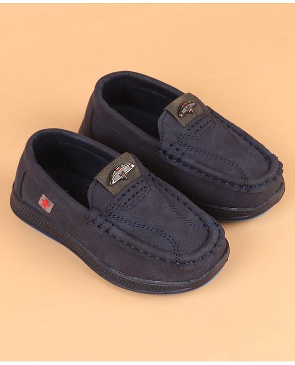 Cute Walk by Babyhug Slip On Solid Loafers - Navy Blue