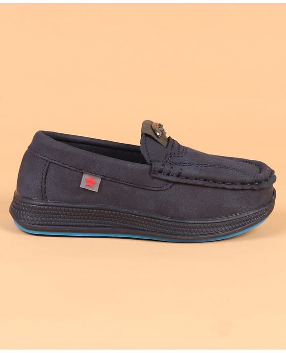 Cute Walk by Babyhug Slip On Solid Loafers - Navy Blue