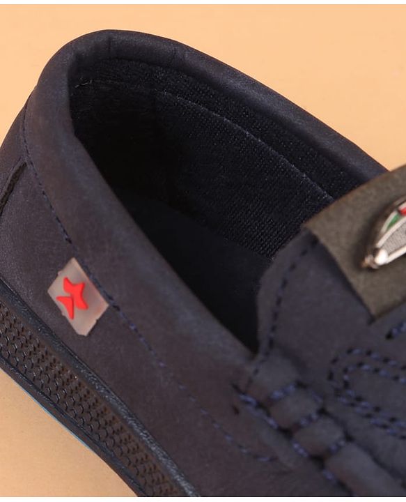 Cute Walk by Babyhug Slip On Solid Loafers - Navy Blue