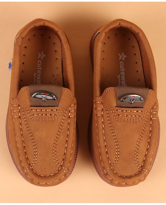 Cute Walk by Babyhug Slip On Solid Loafers - Navy Blue