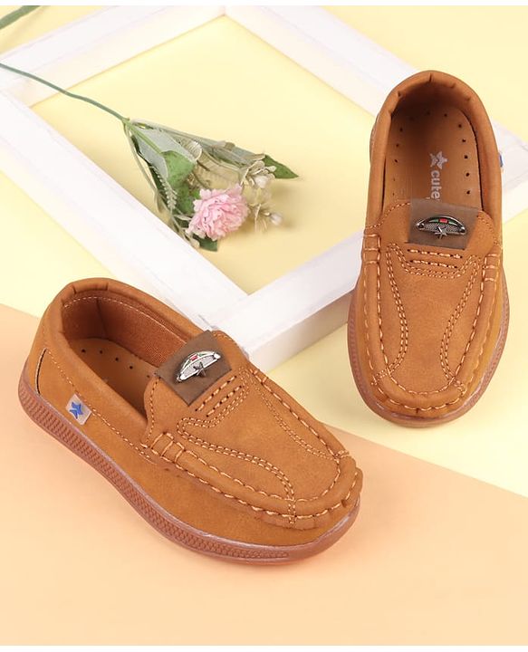 Cute Walk by Babyhug Slip On Solid Loafers - Navy Blue