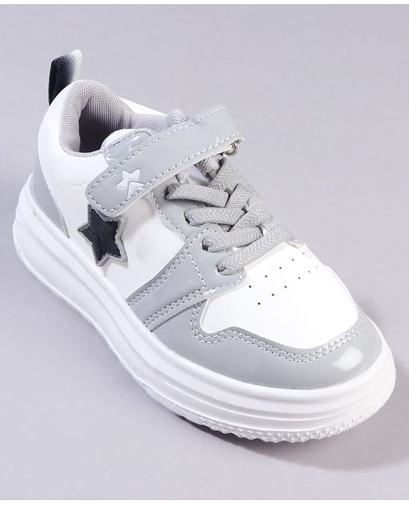 Cute Walk by Babyhug Velcro Closure Sneaker with Star Applique - Pink
