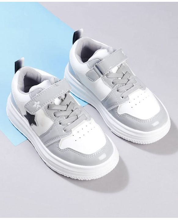 Cute Walk by Babyhug Velcro Closure Sneaker with Star Applique - Pink