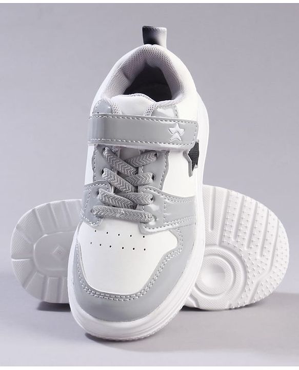 Cute Walk by Babyhug Velcro Closure Sneaker with Star Applique - Pink