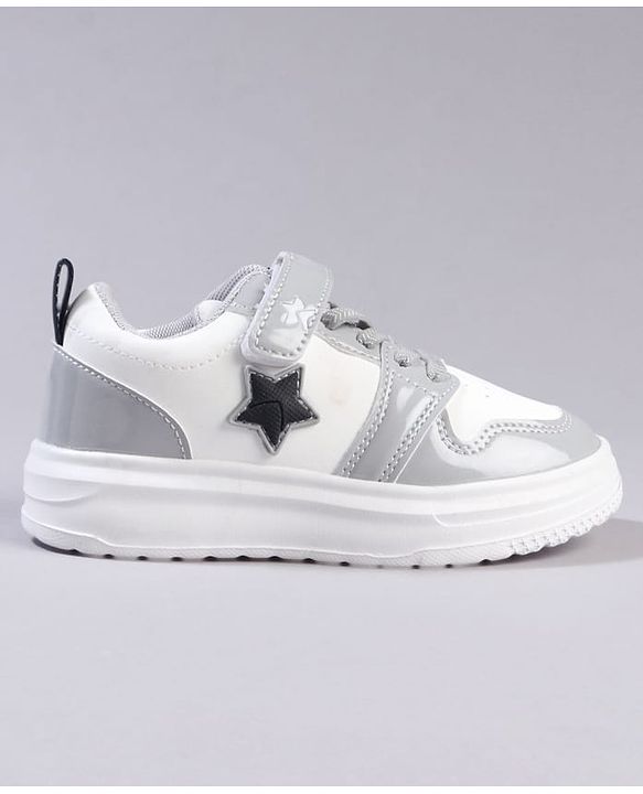 Cute Walk by Babyhug Velcro Closure Sneaker with Star Applique - Pink