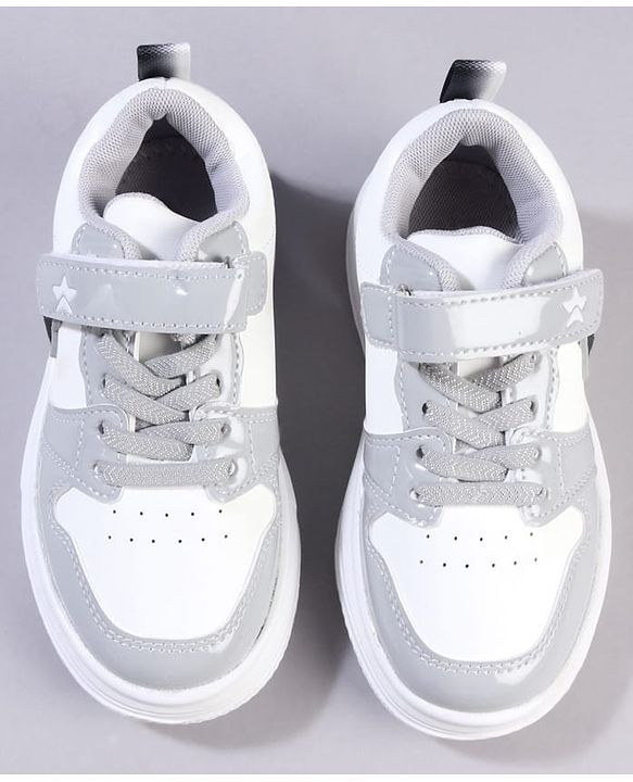 Cute Walk by Babyhug Velcro Closure Sneaker with Star Applique - Pink