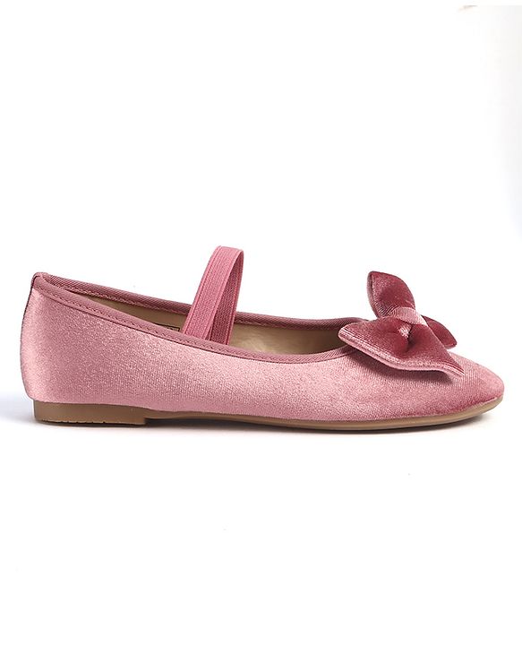 Pine Kids Slip On Ballerina with Bow Applique - Pink