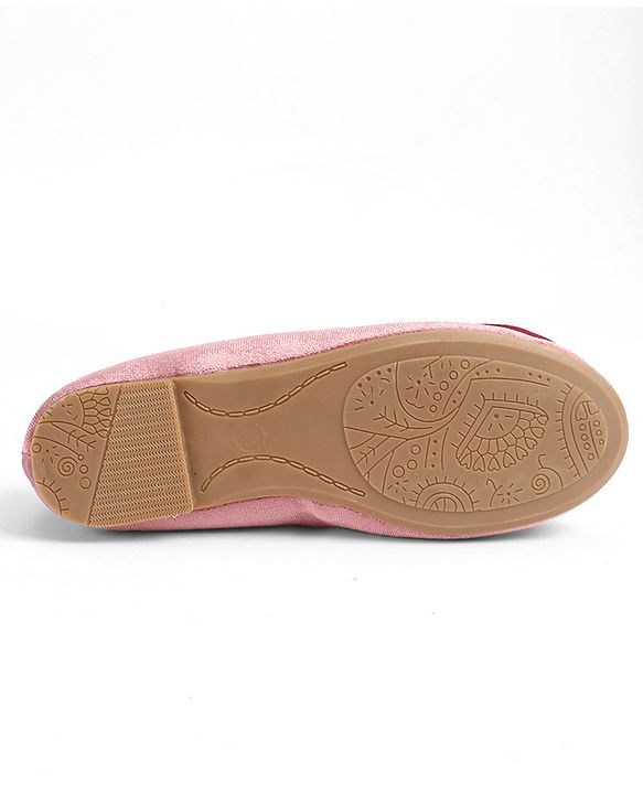 Pine Kids Slip On Ballerina with Bow Applique - Pink
