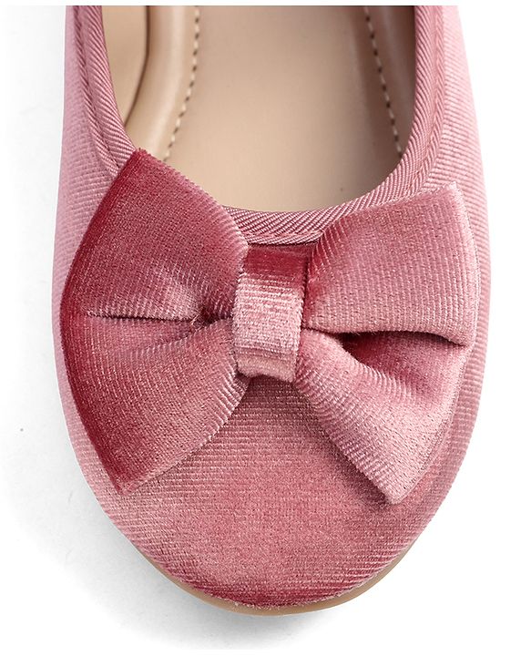 Pine Kids Slip On Ballerina with Bow Applique - Pink