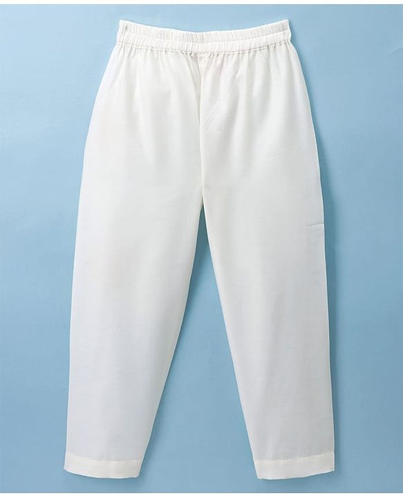 Babyhug Cotton Woven Full Sleeves Embroidered Kurta Pyjama Set - Offwhite