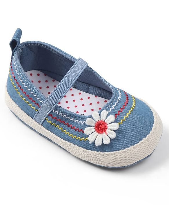Cute Walk by Babyhug Slip On Booties with Floral Applique - Pink
