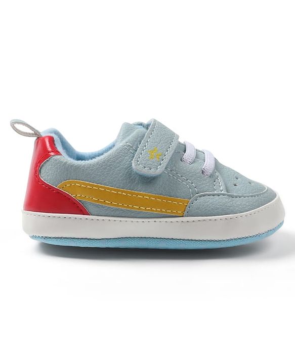 Cute Walk by Babyhug Velcro Closure Solid Booties - Blue