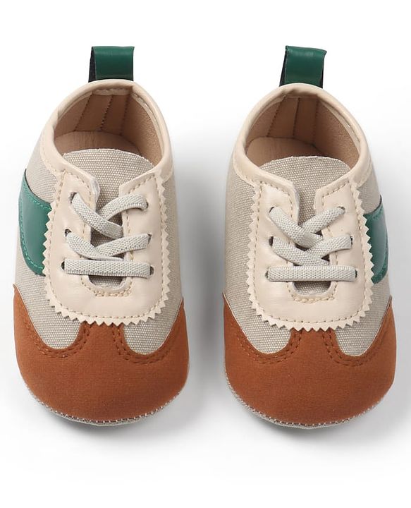 Cute Walk by Babyhug Lace Up Solid Booties - Brown