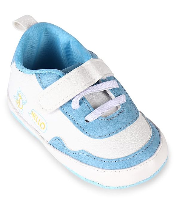 Cute Walk by Babyhug Velcro Closure Dino Printed Booties - Black