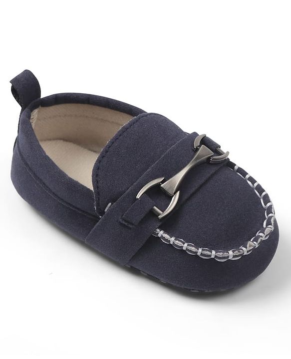Cute Walk by Babyhug Slip On Solid Booties - Navy Blue