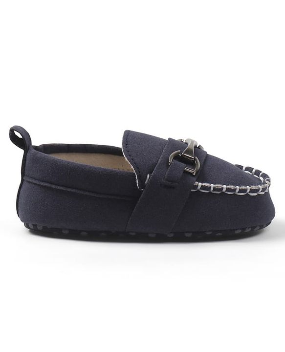 Cute Walk by Babyhug Slip On Solid Booties - Navy Blue