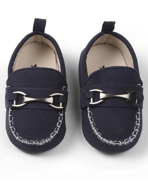 Cute Walk by Babyhug Slip On Solid Booties - Navy Blue