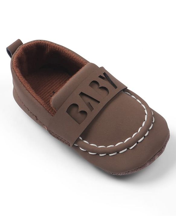 Cute Walk by Babyhug Slip On Solid Booties - Brown