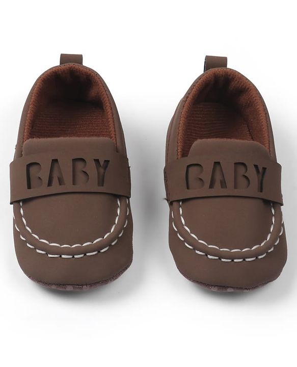 Cute Walk by Babyhug Slip On Solid Booties - Brown