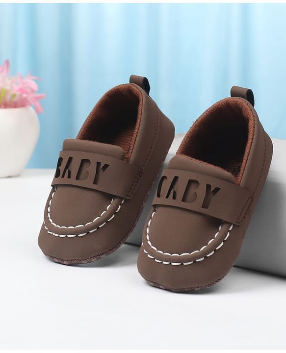 Cute Walk by Babyhug Slip On Solid Booties - Brown