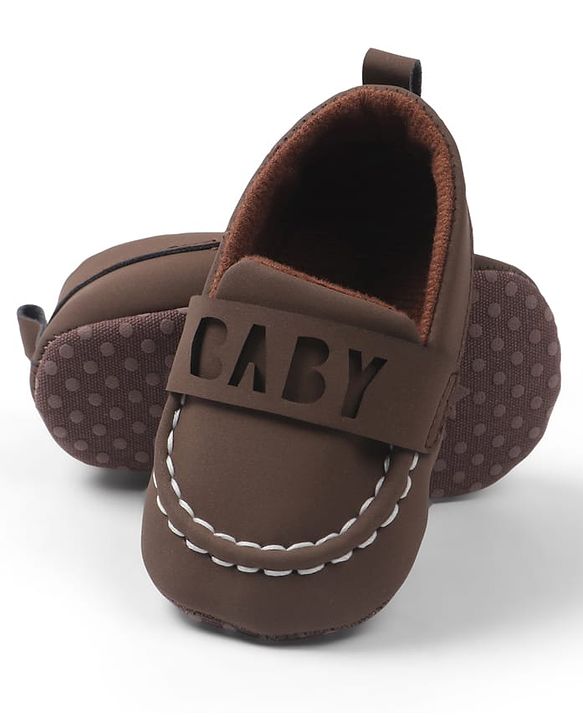 Cute Walk by Babyhug Slip On Solid Booties - Brown