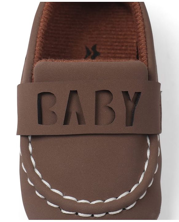 Cute Walk by Babyhug Slip On Solid Booties - Brown