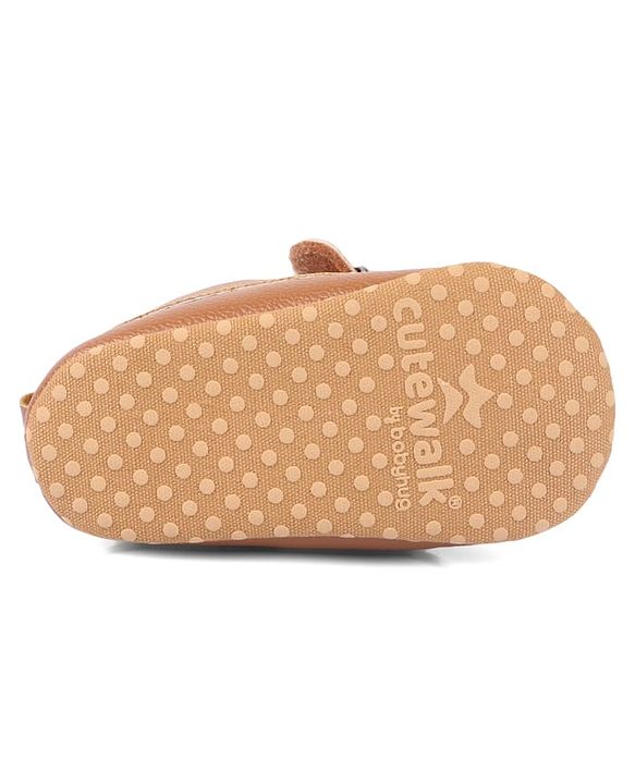 Cute Walk by Babyhug Velcro Closure Solid Booties - Brown