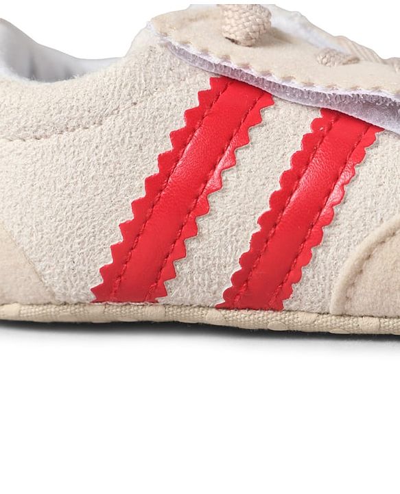 Cute Walk by Babyhug Lace Up Booties with Stripes - Red