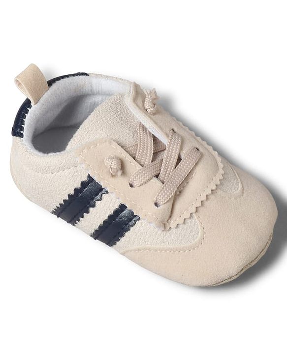 Cute Walk by Babyhug Lace Up Booties with Stripes - Red