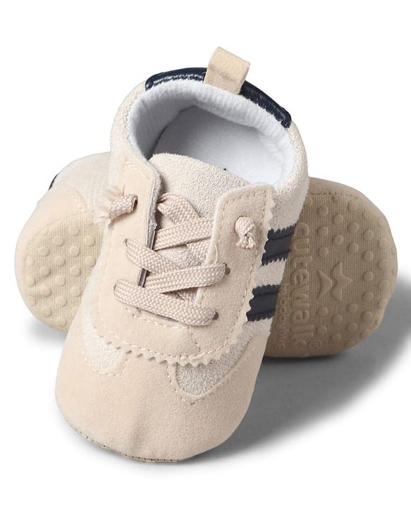 Cute Walk by Babyhug Lace Up Booties with Stripes - Red