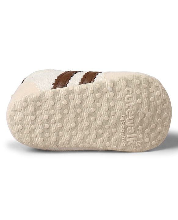Cute Walk by Babyhug Lace Up Booties with Stripes - Red